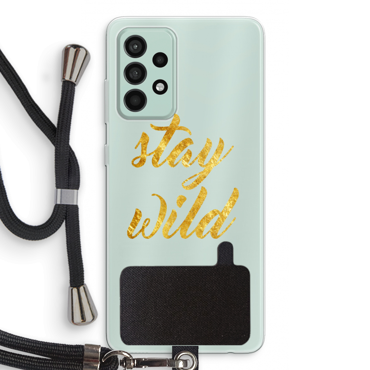 Stay wild: Samsung Galaxy A52s 5G Transparant Hoesje met koord