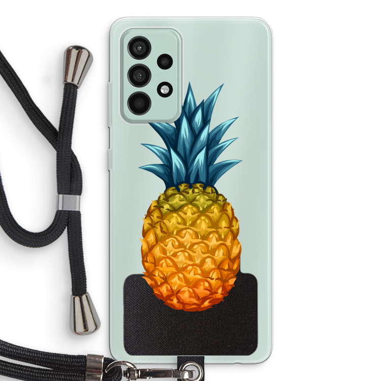 Grote ananas: Samsung Galaxy A52s 5G Transparant Hoesje met koord