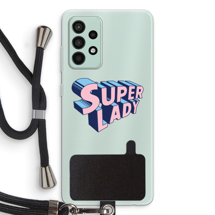 Superlady: Samsung Galaxy A52s 5G Transparant Hoesje met koord