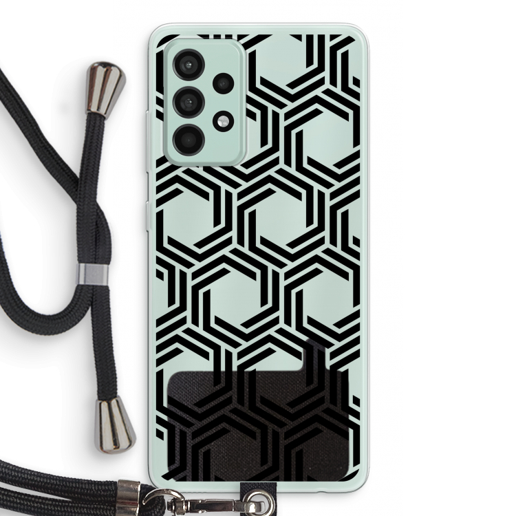 Geometrisch patroon: Samsung Galaxy A52s 5G Transparant Hoesje met koord