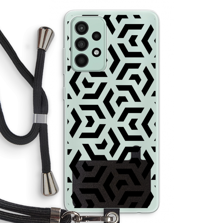 Crazy pattern: Samsung Galaxy A52s 5G Transparant Hoesje met koord