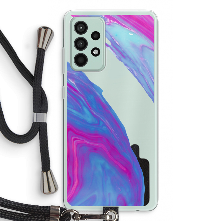 Zweverige regenboog: Samsung Galaxy A52s 5G Transparant Hoesje met koord