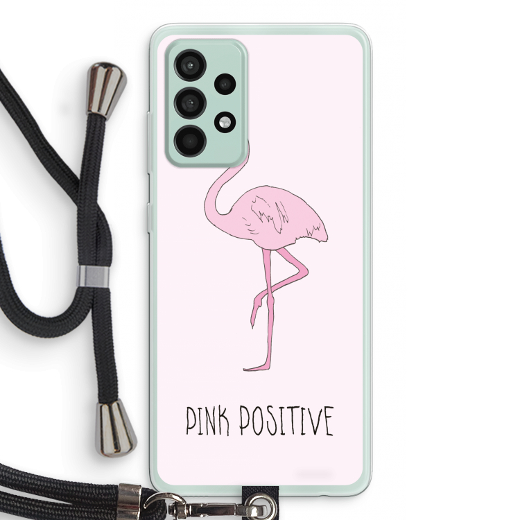 Pink positive: Samsung Galaxy A52s 5G Transparant Hoesje met koord
