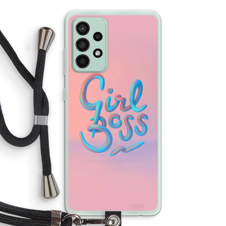 Girl boss: Samsung Galaxy A52s 5G Transparant Hoesje met koord