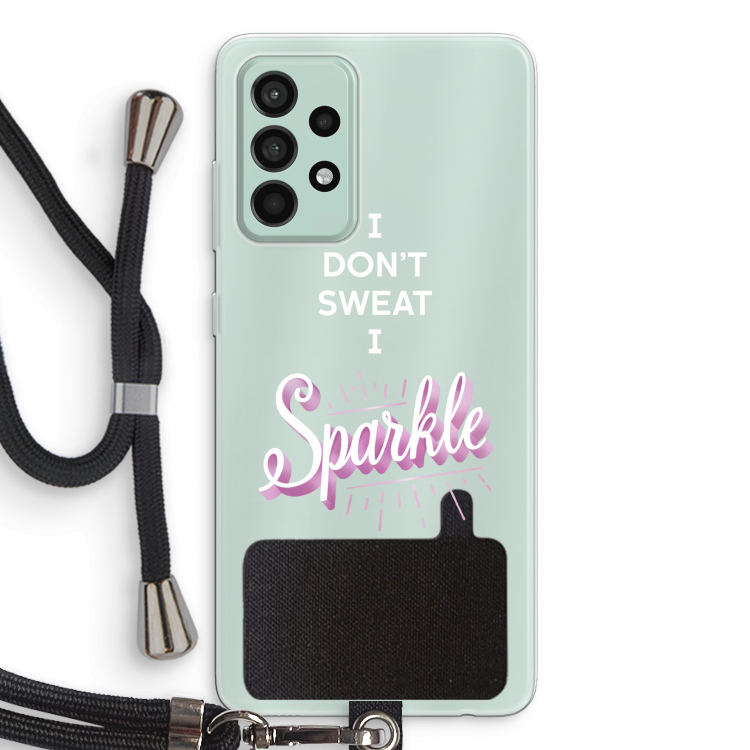 Sparkle quote: Samsung Galaxy A52s 5G Transparant Hoesje met koord