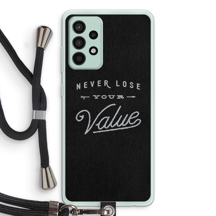 Never lose your value: Samsung Galaxy A52s 5G Transparant Hoesje met koord
