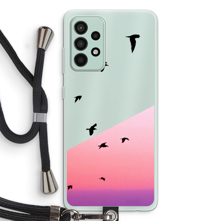 Fly away: Samsung Galaxy A52s 5G Transparant Hoesje met koord