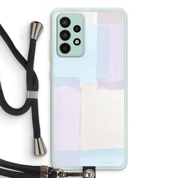 Square pastel: Samsung Galaxy A52s 5G Transparant Hoesje met koord