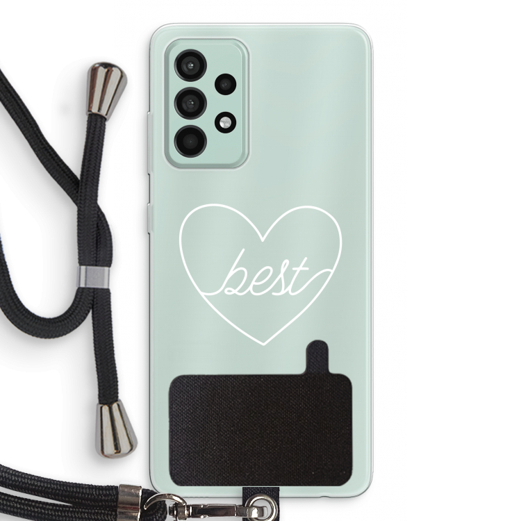 Best heart pastel: Samsung Galaxy A52s 5G Transparant Hoesje met koord
