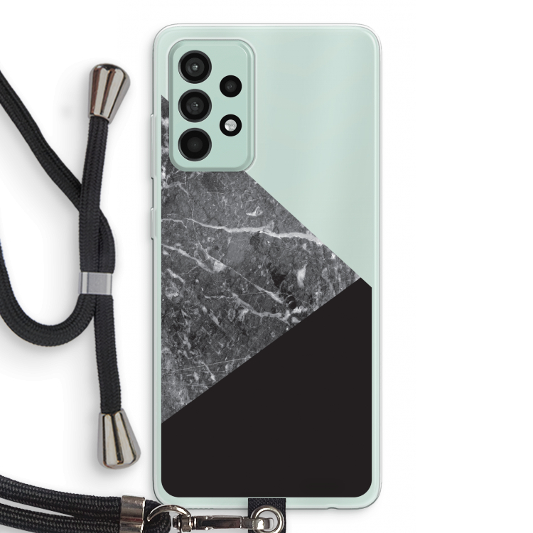 Combinatie marmer: Samsung Galaxy A52s 5G Transparant Hoesje met koord