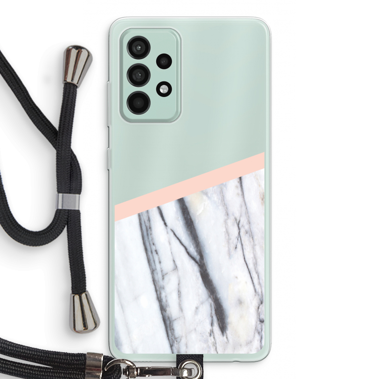 A touch of peach: Samsung Galaxy A52s 5G Transparant Hoesje met koord