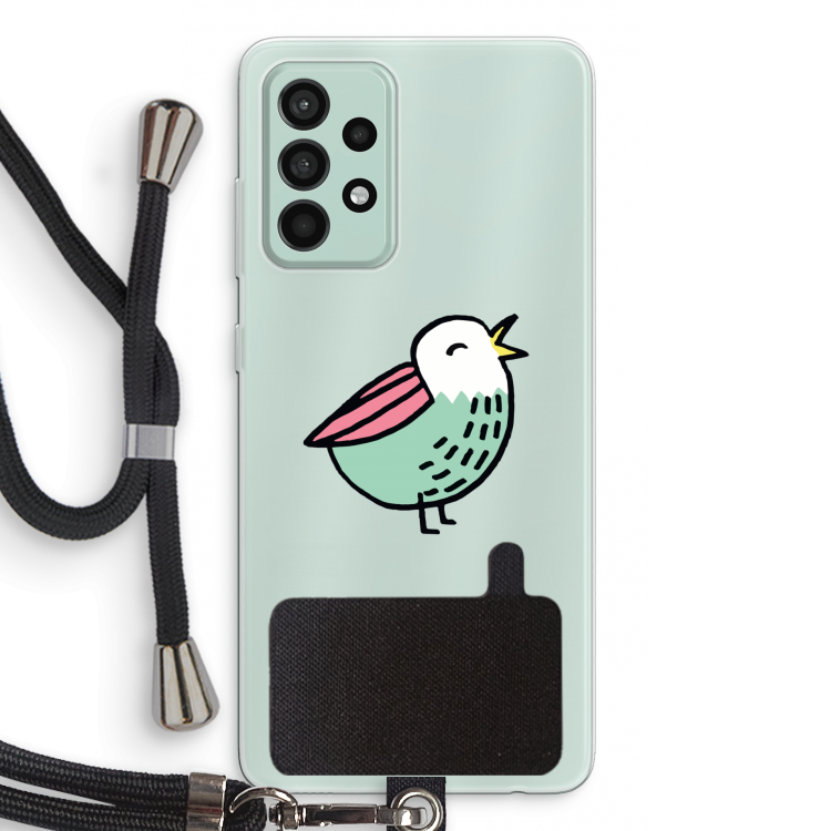 Birdy: Samsung Galaxy A52s 5G Transparant Hoesje met koord