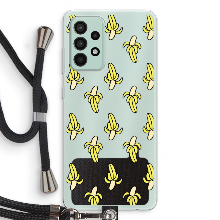 Bananas: Samsung Galaxy A52s 5G Transparant Hoesje met koord