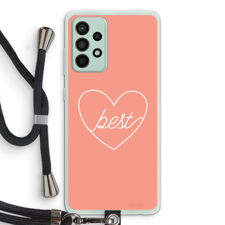 Best heart: Samsung Galaxy A52s 5G Transparant Hoesje met koord
