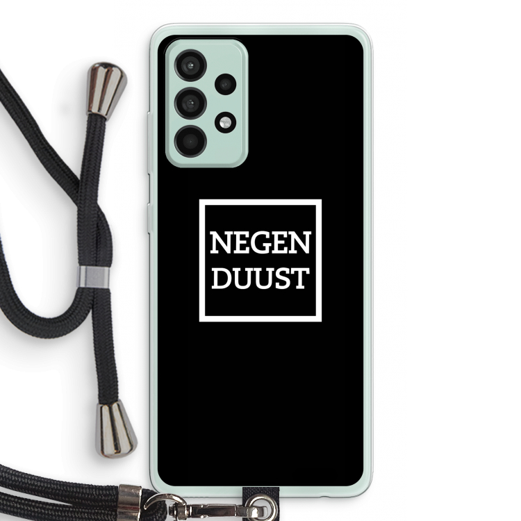 Negenduust black: Samsung Galaxy A52s 5G Transparant Hoesje met koord