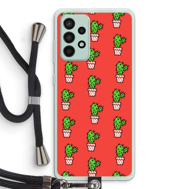 Mini cactus: Samsung Galaxy A52s 5G Transparant Hoesje met koord