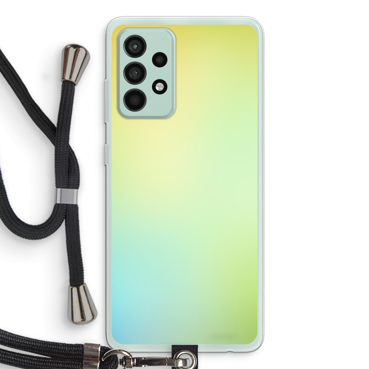 Minty mist pastel: Samsung Galaxy A52s 5G Transparant Hoesje met koord
