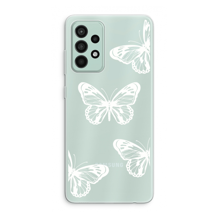 White butterfly: Samsung Galaxy A52s 5G Transparant Hoesje