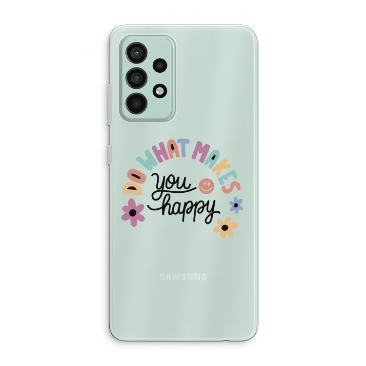 Happy days: Samsung Galaxy A52s 5G Transparant Hoesje