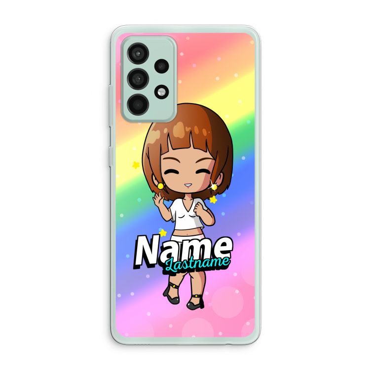 Chibi Maker vrouw: Samsung Galaxy A52s 5G Transparant Hoesje