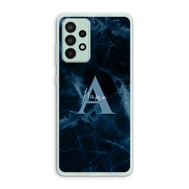 Midnight Marble: Samsung Galaxy A52s 5G Transparant Hoesje