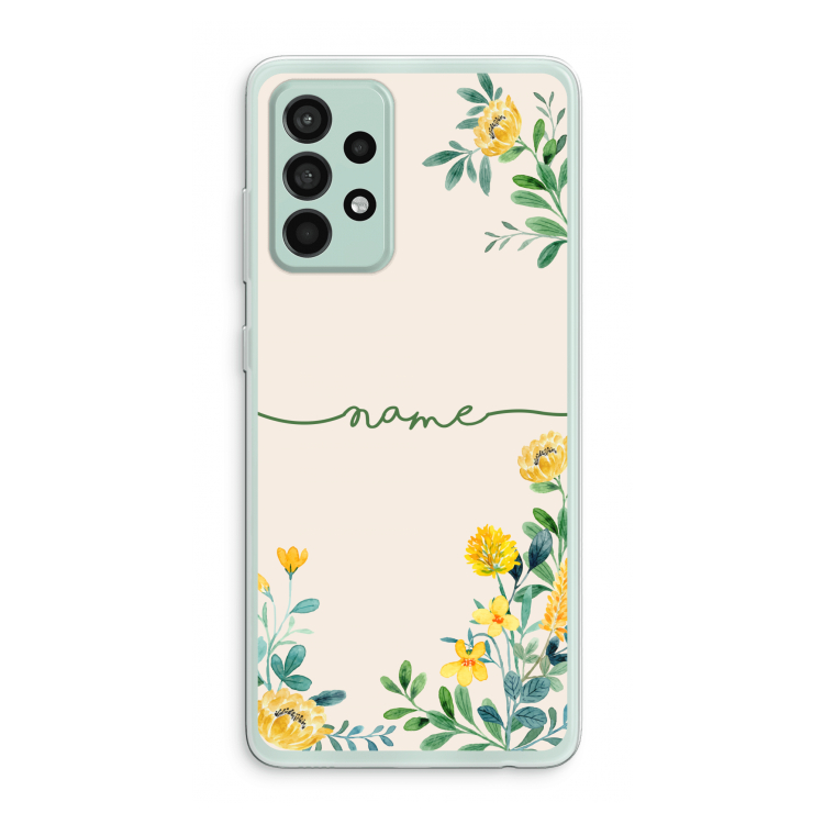 Gele bloemen: Samsung Galaxy A52s 5G Transparant Hoesje