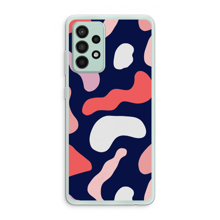 Memphis Shapes Pink: Samsung Galaxy A52s 5G Transparant Hoesje