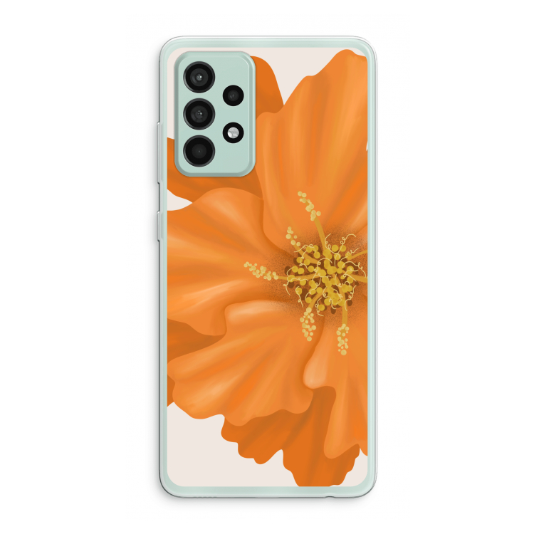 Orange Ellila flower: Samsung Galaxy A52s 5G Transparant Hoesje