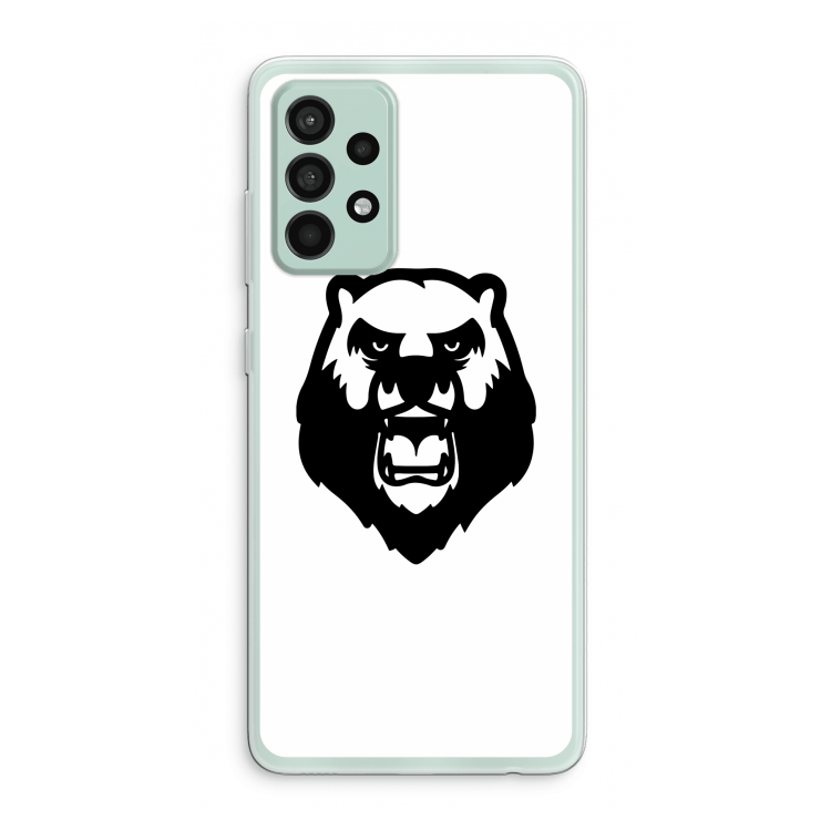 Angry Bear (white): Samsung Galaxy A52s 5G Transparant Hoesje