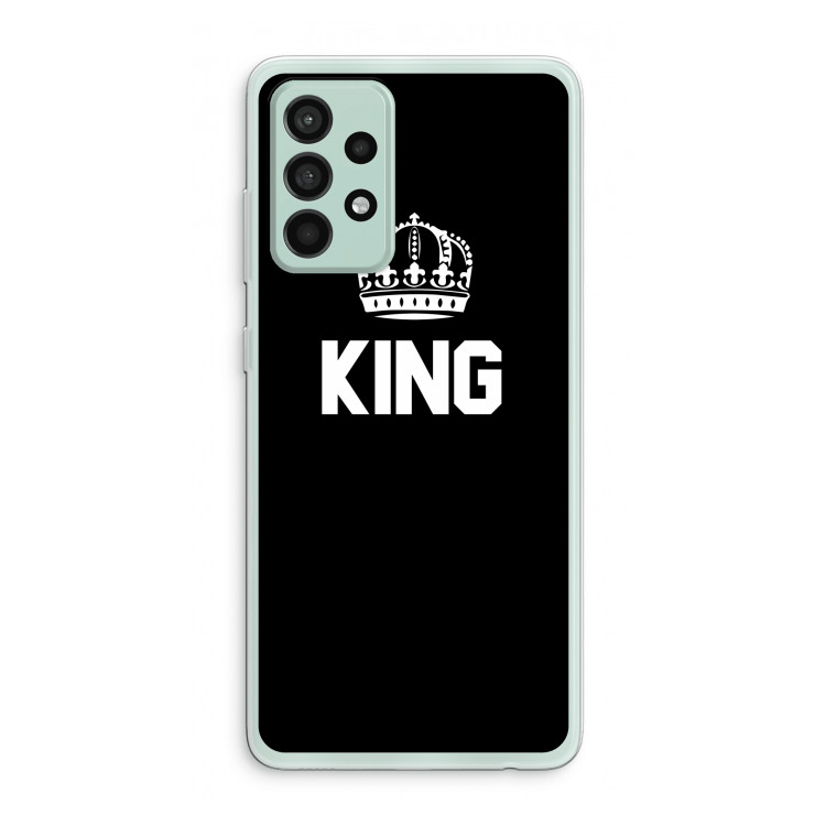 King zwart: Samsung Galaxy A52s 5G Transparant Hoesje