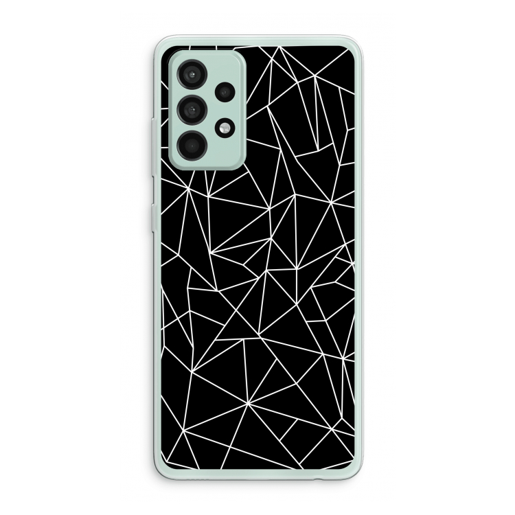 Geometrische lijnen wit: Samsung Galaxy A52s 5G Transparant Hoesje