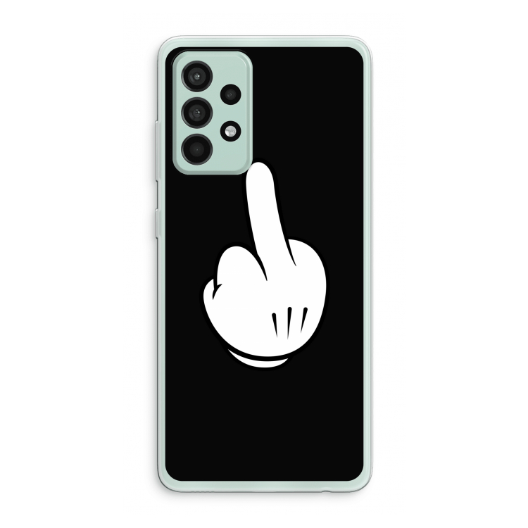 Middle finger black: Samsung Galaxy A52s 5G Transparant Hoesje
