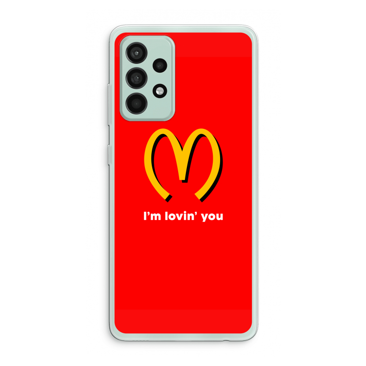 I'm lovin' you: Samsung Galaxy A52s 5G Transparant Hoesje