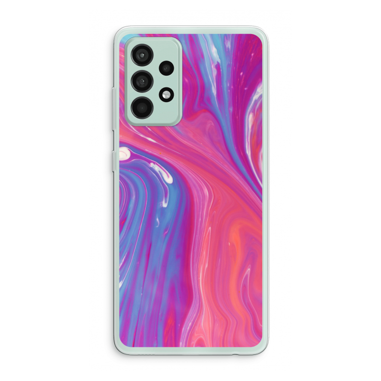 Paarse stroom: Samsung Galaxy A52s 5G Transparant Hoesje