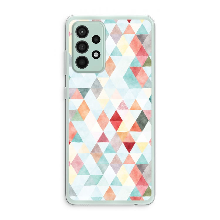 Gekleurde driehoekjes pastel: Samsung Galaxy A52s 5G Transparant Hoesje