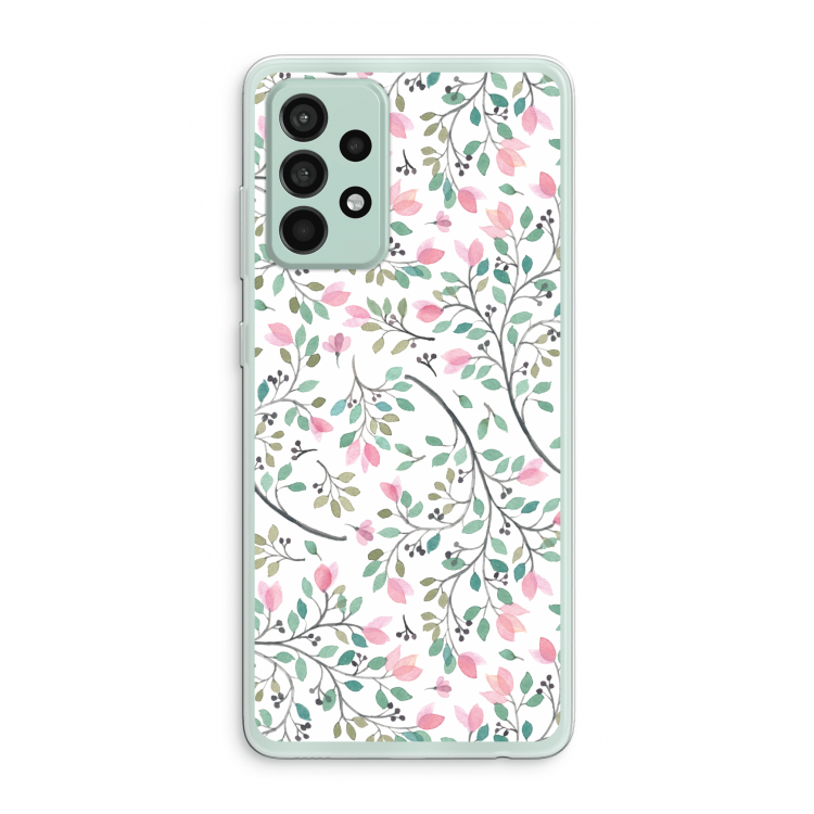 Sierlijke bloemen: Samsung Galaxy A52s 5G Transparant Hoesje