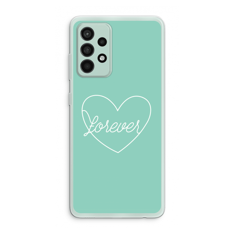 Forever heart pastel: Samsung Galaxy A52s 5G Transparant Hoesje