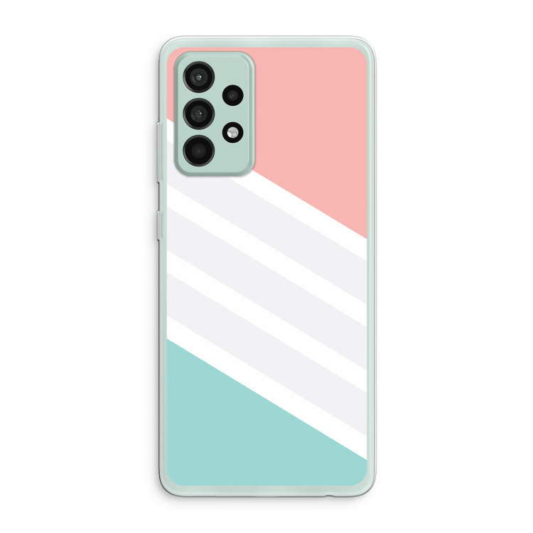 Strepen pastel: Samsung Galaxy A52s 5G Transparant Hoesje