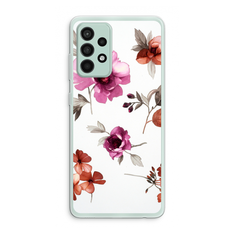 Geschilderde bloemen: Samsung Galaxy A52s 5G Transparant Hoesje