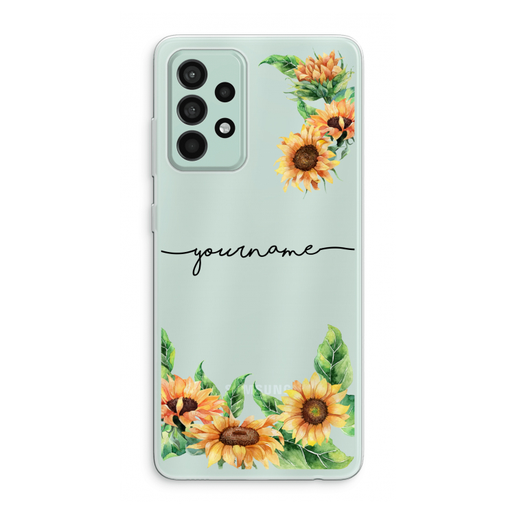 Zonnebloemen: Samsung Galaxy A52s 5G Transparant Hoesje
