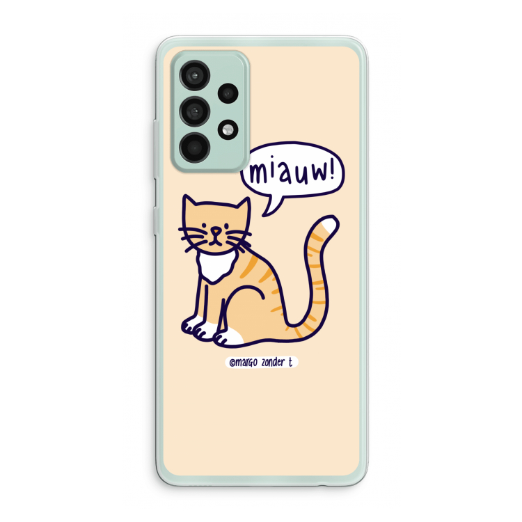 Miauw: Samsung Galaxy A52s 5G Transparant Hoesje
