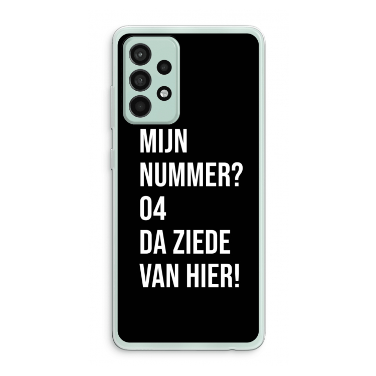Da ziede van hier - Zwart: Samsung Galaxy A52s 5G Transparant Hoesje