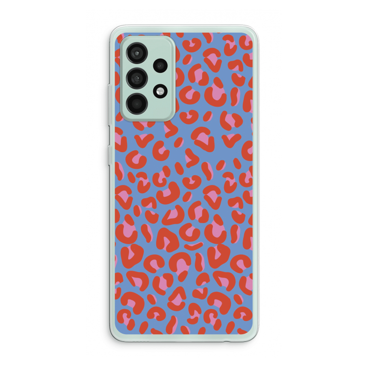 Leopard blue: Samsung Galaxy A52s 5G Transparant Hoesje