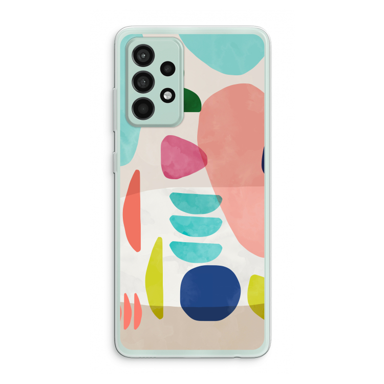 Bold Rounded Shapes: Samsung Galaxy A52s 5G Transparant Hoesje