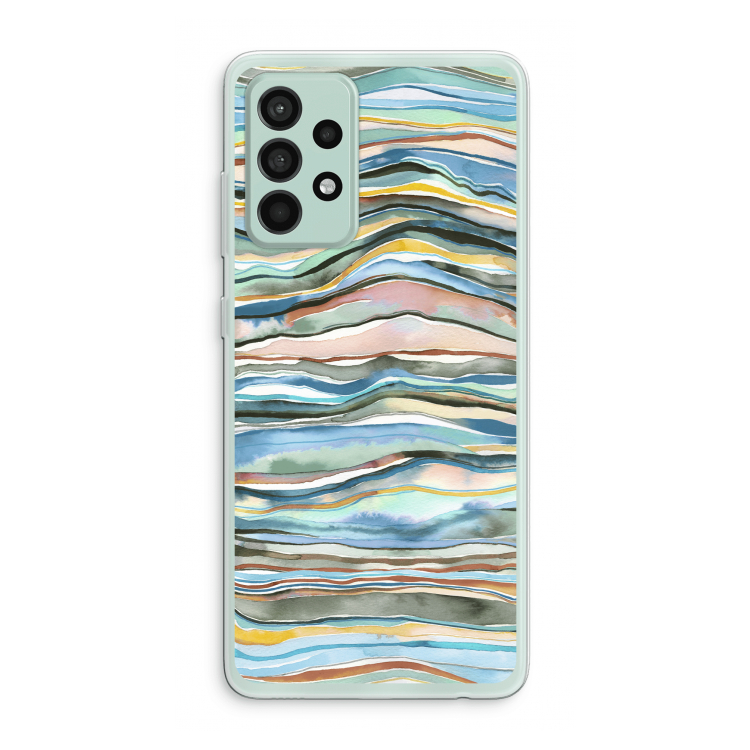 Watercolor Agate: Samsung Galaxy A52s 5G Transparant Hoesje