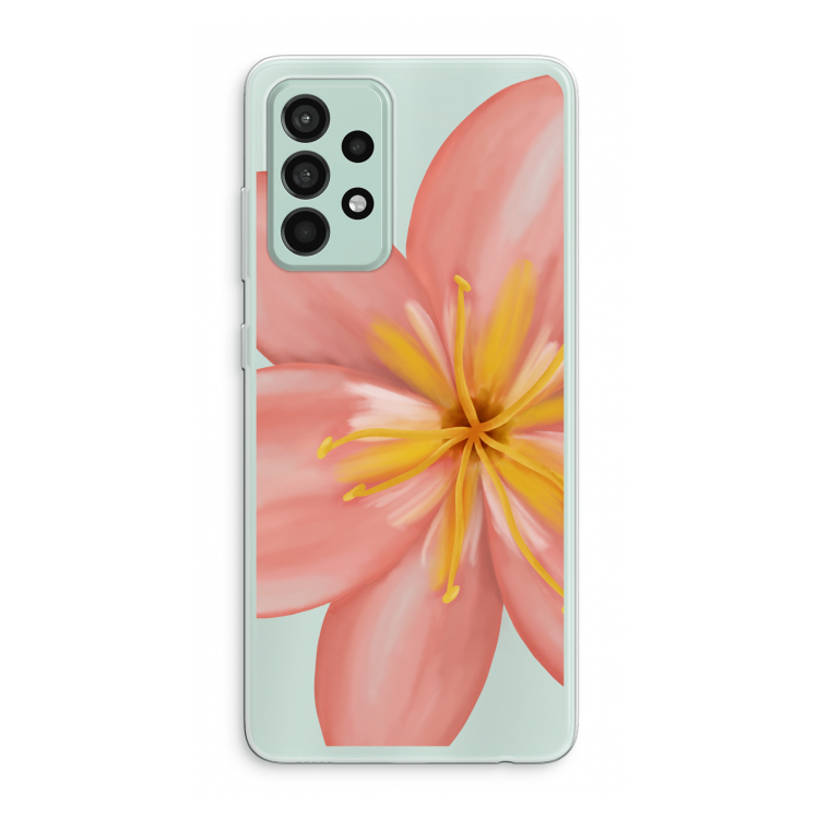 Pink Ellila Flower: Samsung Galaxy A52s 5G Transparant Hoesje