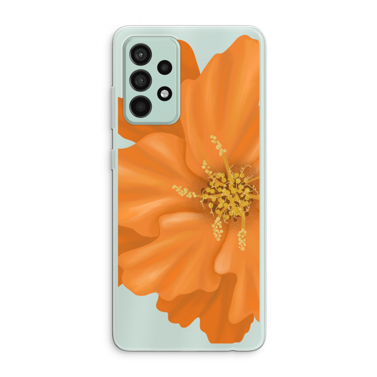 Orange Ellila flower: Samsung Galaxy A52s 5G Transparant Hoesje