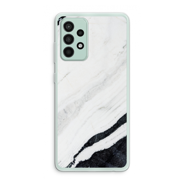Elegante marmer: Samsung Galaxy A52s 5G Transparant Hoesje