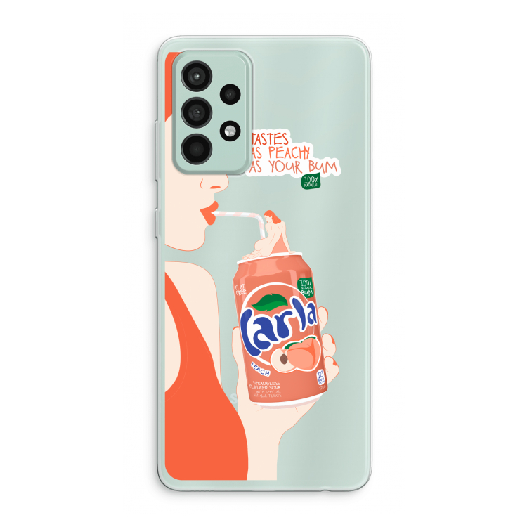 Peach please!: Samsung Galaxy A52s 5G Transparant Hoesje
