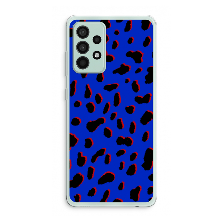 Blue Leopard: Samsung Galaxy A52s 5G Transparant Hoesje